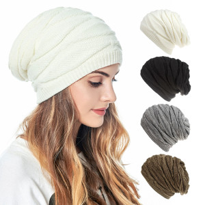 Wool knitted hat men and women the same style warm and velvet outdoor leisure hat diamond knitting