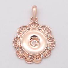 Rose gold snap button jewelry DIY  Pendant  fit 20MM snaps
