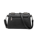 Women's Bags Rivet Skull Bags Women's Bags Shoulder Bags Diagonal Bags fit 18mm snap button jewelry