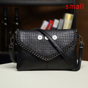 Female bag new trendy soft leather middle-aged lady mother bag single-shoulder diagonal bag female fit 18mm snap button jewelry