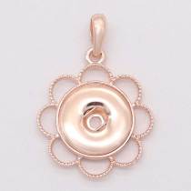 Rose gold snap button jewelry DIY  Pendant  fit 20MM snaps
