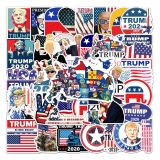 50 trump stickers, personalized cross-border waterproof account stickers, DIY skateboard water cup luggage stickers