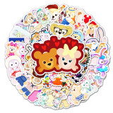 50 sheets of Duffy bear and Star Delu cartoon graffiti stickers luggage laptop car decoration stickers