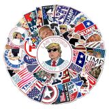 50 trump stickers, personalized cross-border waterproof account stickers, DIY skateboard water cup luggage stickers