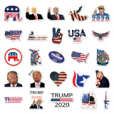 50 trump stickers, personalized cross-border waterproof account stickers, DIY skateboard water cup luggage stickers
