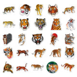 50 tiger graffiti stickers, personalized cross-border cool animal DIY motorcycle luggage waterproof stickers