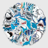 50 shark stickers, personalized cross-border ferocious marine creature stickers, DIY skateboard water cup luggage stickers