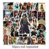 50 pirates of the caribbean graffiti stickers personalized cross-border movie stickers DIY skateboard suitcase stickers waterproof
