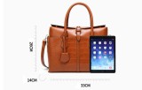 Fashion crocodile pattern single shoulder diagonal large briefcase