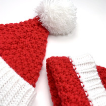 Autumn and winter Santa Claus knitted woolen hat, gift Christmas hat fit 18mm snap button jewelry