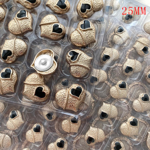 25MM Metal button Love fit 20mm snap jewelry
