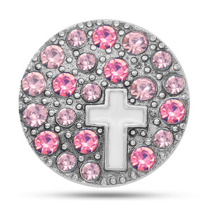20MM  Cross rhinestone design  Metal snap buttons