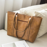 Retro fashion large capacity single shoulder bag rivet simple tote bag fit 18mm snap button jewelry