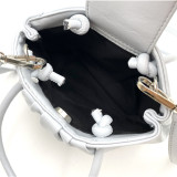Square fold autumn and winter new fashion portable casual one-shoulder diagonal bag fit 18mm snap button jewelry