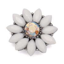 20MM  daisy rhinestone design  Metal snap buttons
