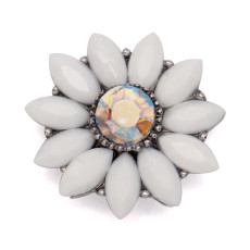 20MM  daisy rhinestone design  Metal snap buttons
