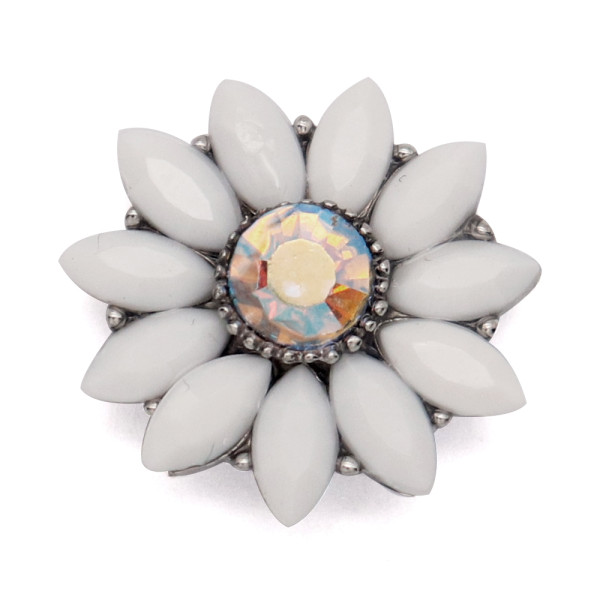 20MM  daisy rhinestone design  Metal snap buttons