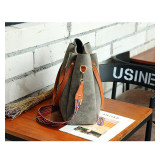 Ribbon bucket type mother and daughter bag portable single shoulder bag two-piece matte fabric bag fit 18mm snap button jewelry