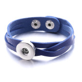 Leather Snap bracelets fit 20mm snaps chunks 1 button