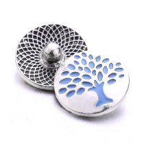 20MM  life Tree design enamel  Metal snap buttons