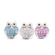 20MM  owl design Rhinestone  Metal snap buttons