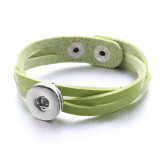 Leather Snap bracelets fit 20mm snaps chunks 1 button