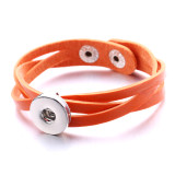 Leather Snap bracelets fit 20mm snaps chunks 1 button