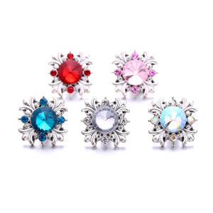 20MM design rhinestone design  Metal snap buttons