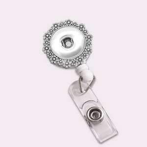 Metal Badge Reel ID holder, retractable badge holder Stretchable to 60CM Fit 18/20mm snaps snaps jewelry