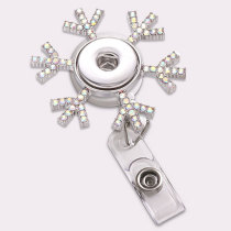 Metal Badge Reel ID holder, retractable badge holder Stretchable to 60CM Fit 18/20mm snaps snaps jewelry