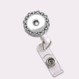 Metal Badge Reel ID holder, retractable badge holder Stretchable to 60CM Fit 18/20mm snaps snaps jewelry