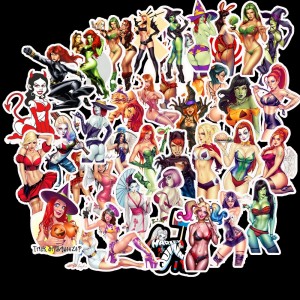 50 Demon Girl Sexy Graffiti Stickers Luggage Motorcycle Trolley Luggage Laptop Waterproof Stickers