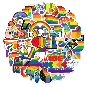 50 cartoon colorful pattern graffiti stickers suitcase motorcycle trolley suitcase laptop waterproof stickers