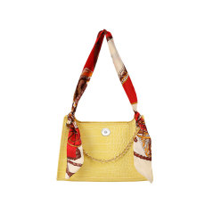 Square bag fresh and sweet stone pattern solid color silk scarf all-match shoulder bag fit 18mm snap button jewelry