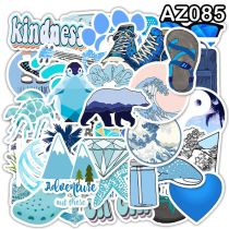 50 outdoor camping pink purple style graffiti stickers suitcase motorcycle trolley suitcase laptop waterproof stickers