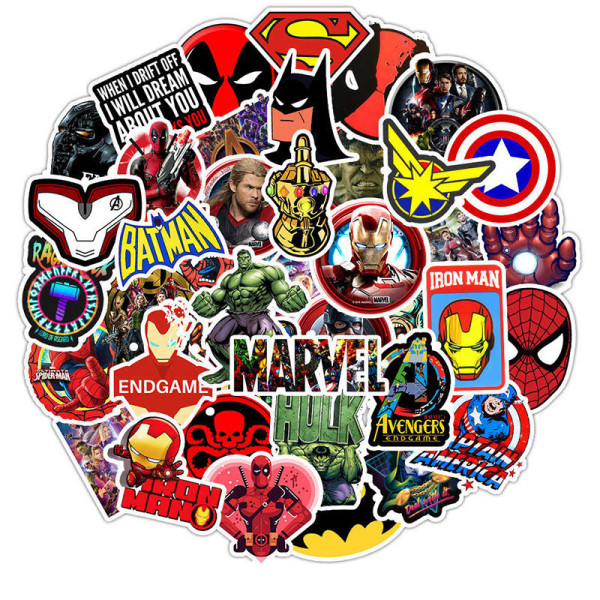 50pcs Do not repeat superhero movies  graffiti stickers decorative suitcase notebook waterproof detachable stickers