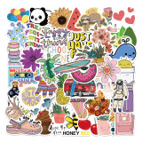 50 cartoon cute pink stickers decorative suitcase notebook waterproof detachable stickers