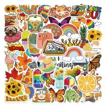 50 cartoon cute pink stickers decorative suitcase notebook waterproof detachable stickers
