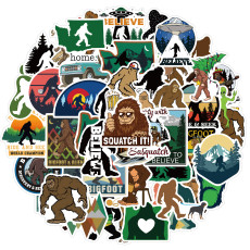 50 Sasquatch graffiti stickers decorative suitcase notebook waterproof removable stickers
