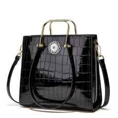 Stone pattern shell bag net celebrity all-match single shoulder bag lacquered red wedding bag bridal bag fit 18mm snap button jewelry