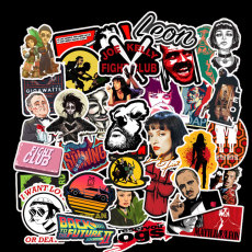 50 classic movie stickers personalized motorcycle trolley case stickers cartoon waterproof stickers