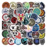 50pcs Viking Totem  graffiti stickers decorative suitcase notebook waterproof detachable stickers