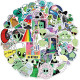 50Pcs alien  graffiti stickers decorative suitcase notebook waterproof detachable stickers