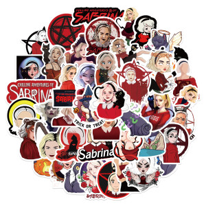 50pcs The thrilling adventure of Sabrina  graffiti stickers decorative suitcase notebook waterproof detachable stickers