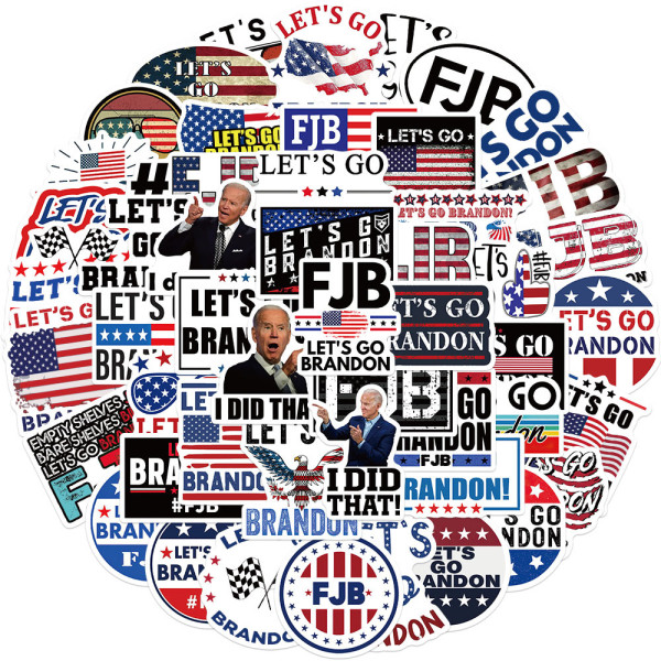 50pcs USA  Biden graffiti stickers decorative suitcase notebook waterproof detachable stickers