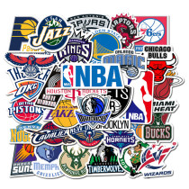 32pcs Basketball team graffiti stickers decorative suitcase notebook waterproof detachable stickers
