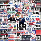 50pcs USA  Biden graffiti stickers decorative suitcase notebook waterproof detachable stickers