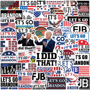 50pcs USA  Biden graffiti stickers decorative suitcase notebook waterproof detachable stickers