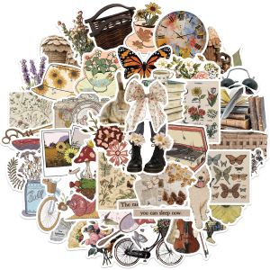 50pcs  Antique pattern  graffiti stickers decorative suitcase notebook waterproof detachable stickers