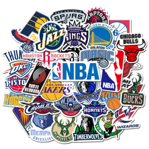 32pcs Basketball team graffiti stickers decorative suitcase notebook waterproof detachable stickers